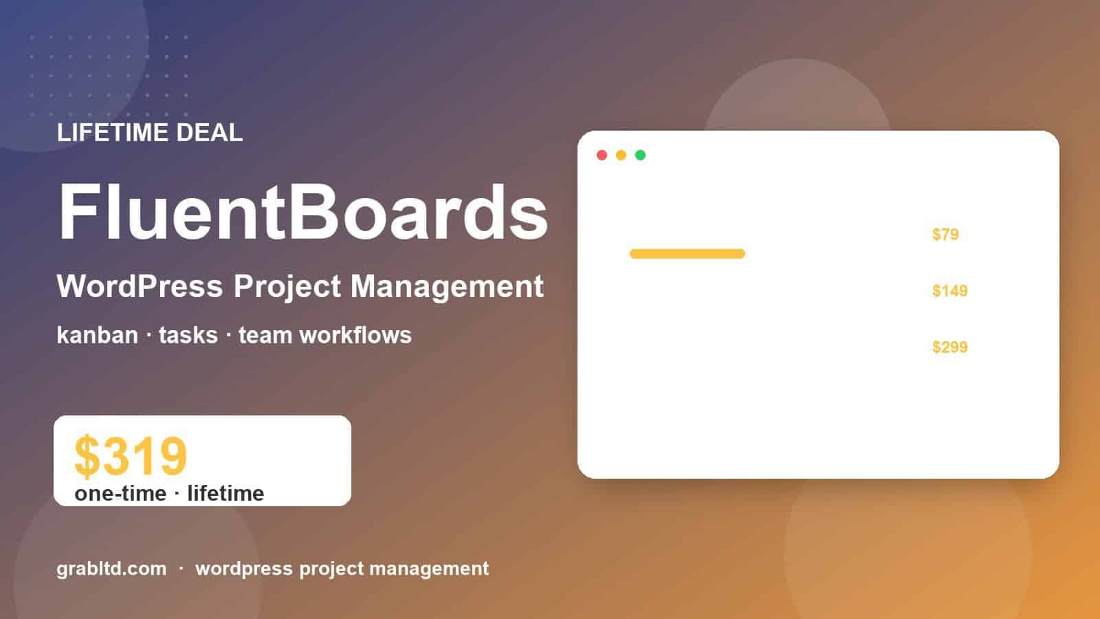 FluentBoards Lifetime Deal | WordPress Project Management & Kanban