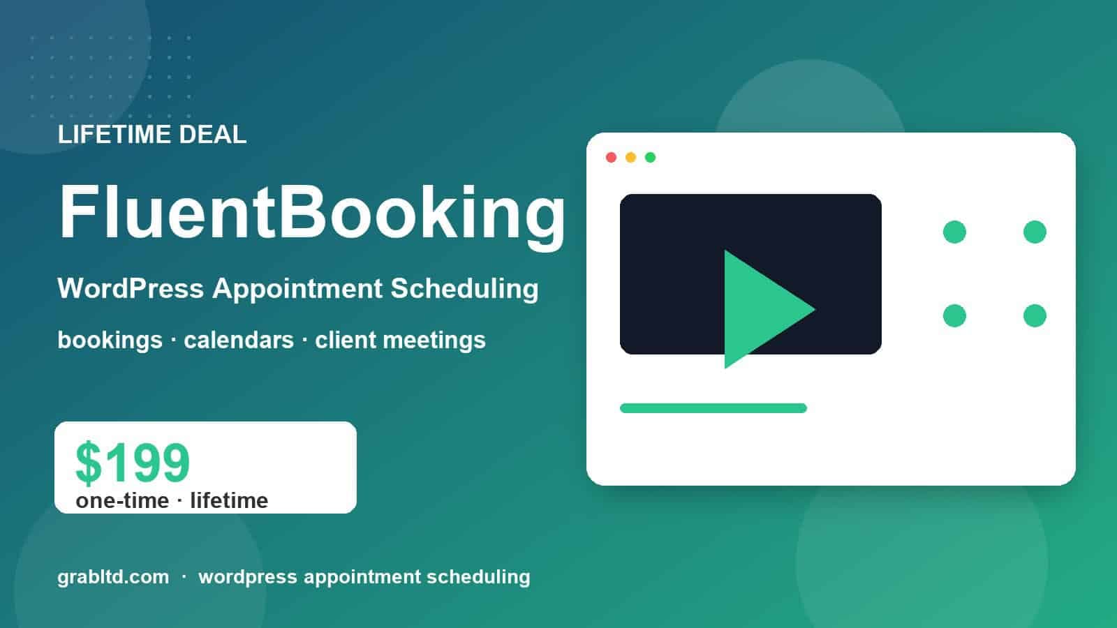 FluentBooking Lifetime Deal | WordPress Appointment Scheduling