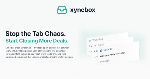 Xyncbox Lifetime Deal | Unified Sales Inbox + AI Outreach
