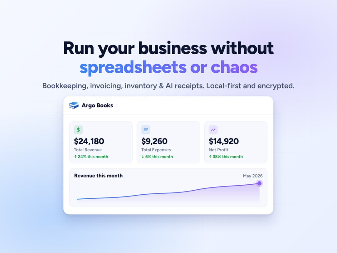 Argo Books Accounting Software Premium Plan
