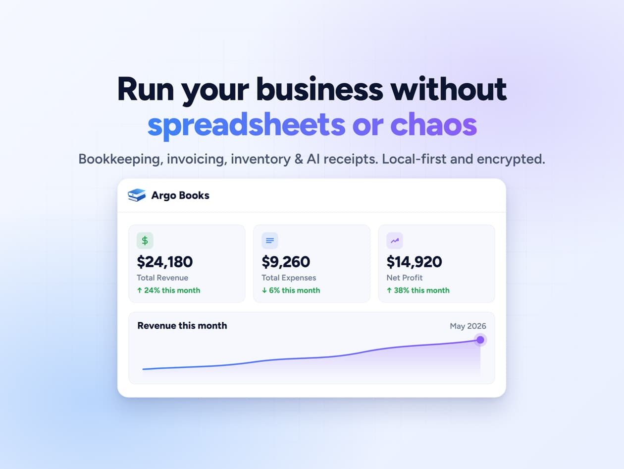 Argo Books Accounting Software Premium Plan