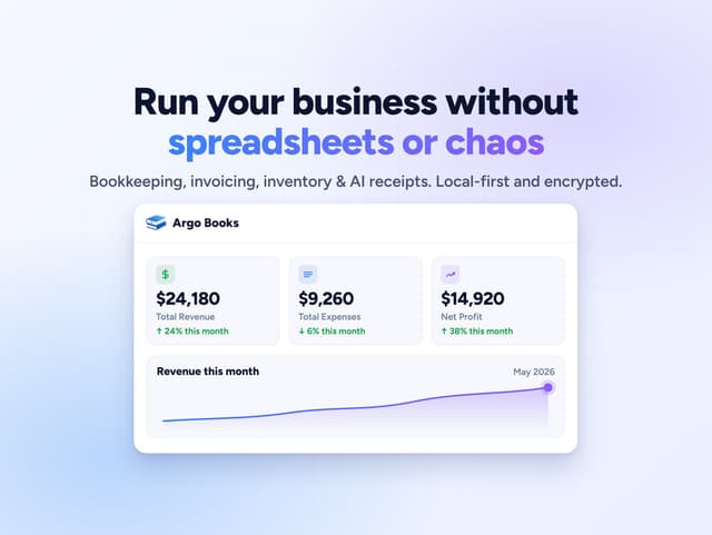 Argo Books Accounting Software Premium Plan