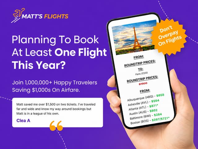 Matt's Flights Premium Plan