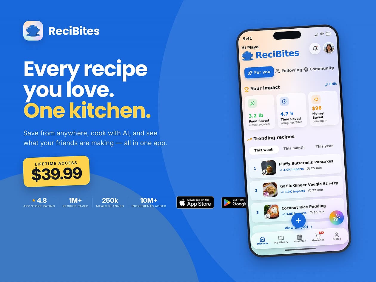 ReciBites lifetime deal
