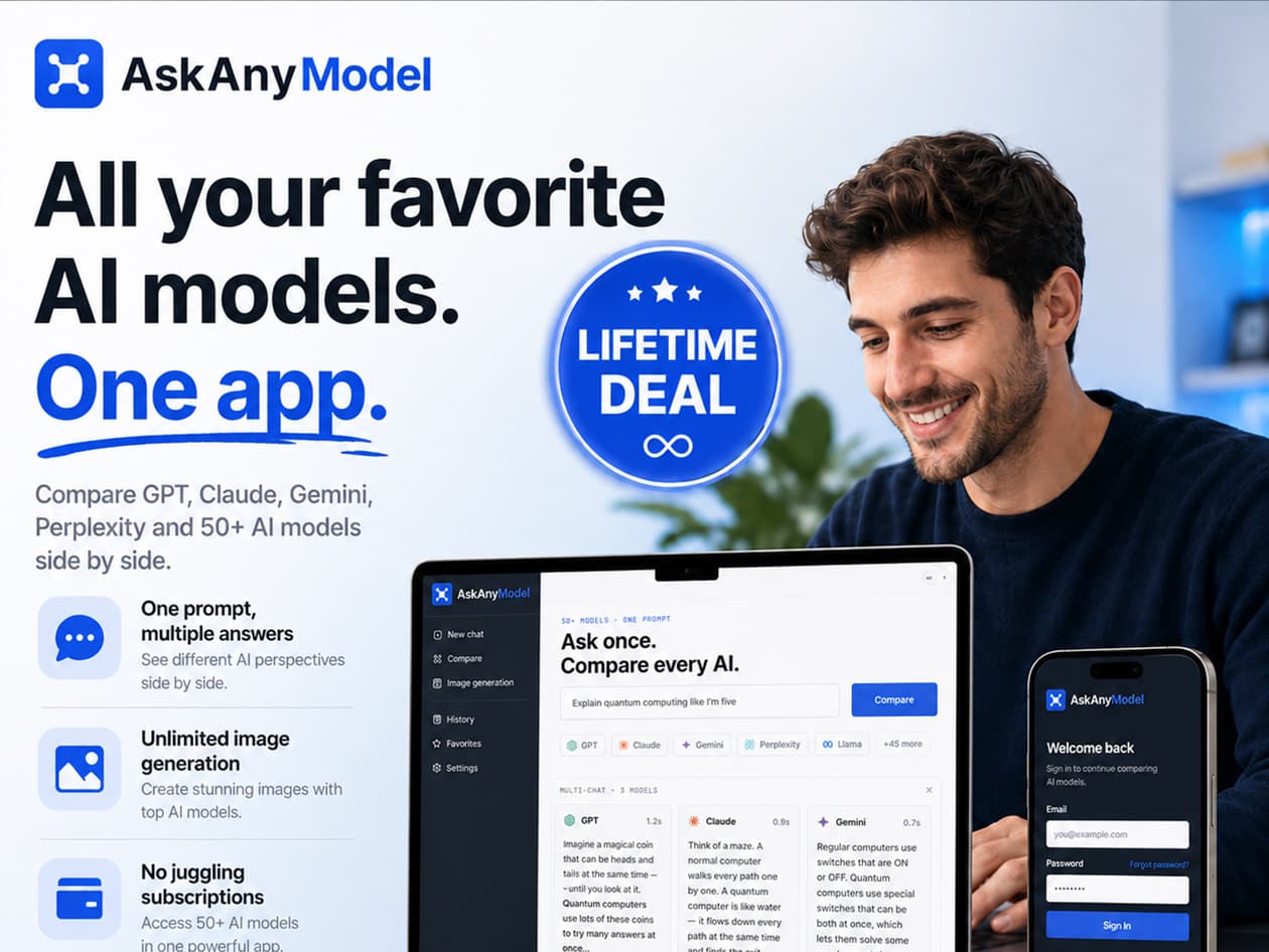 AskAnyModel AI Pro Plan lifetime deal