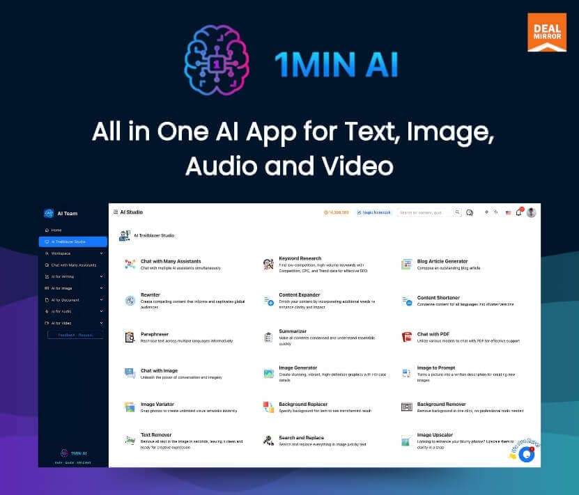 1minAI lifetime deal