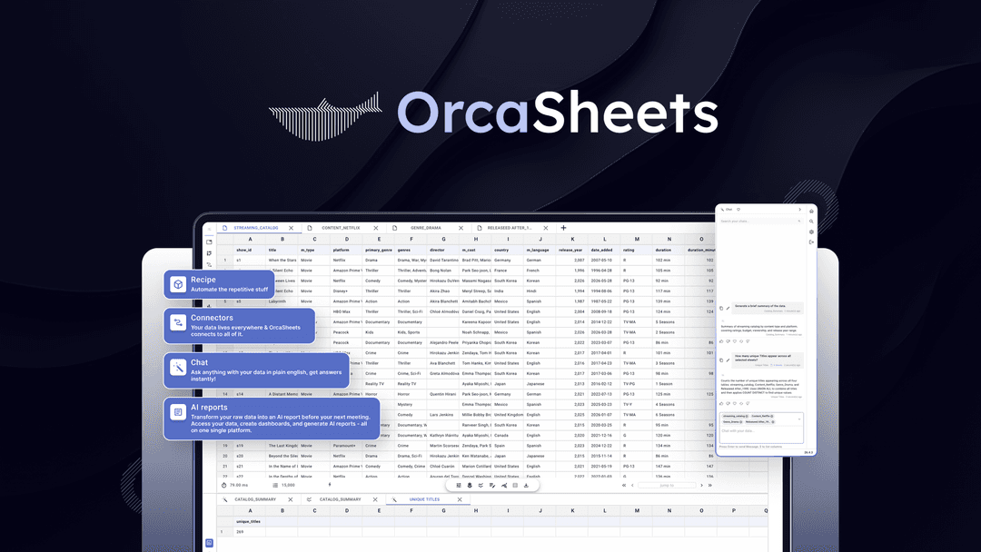 OrcaSheets