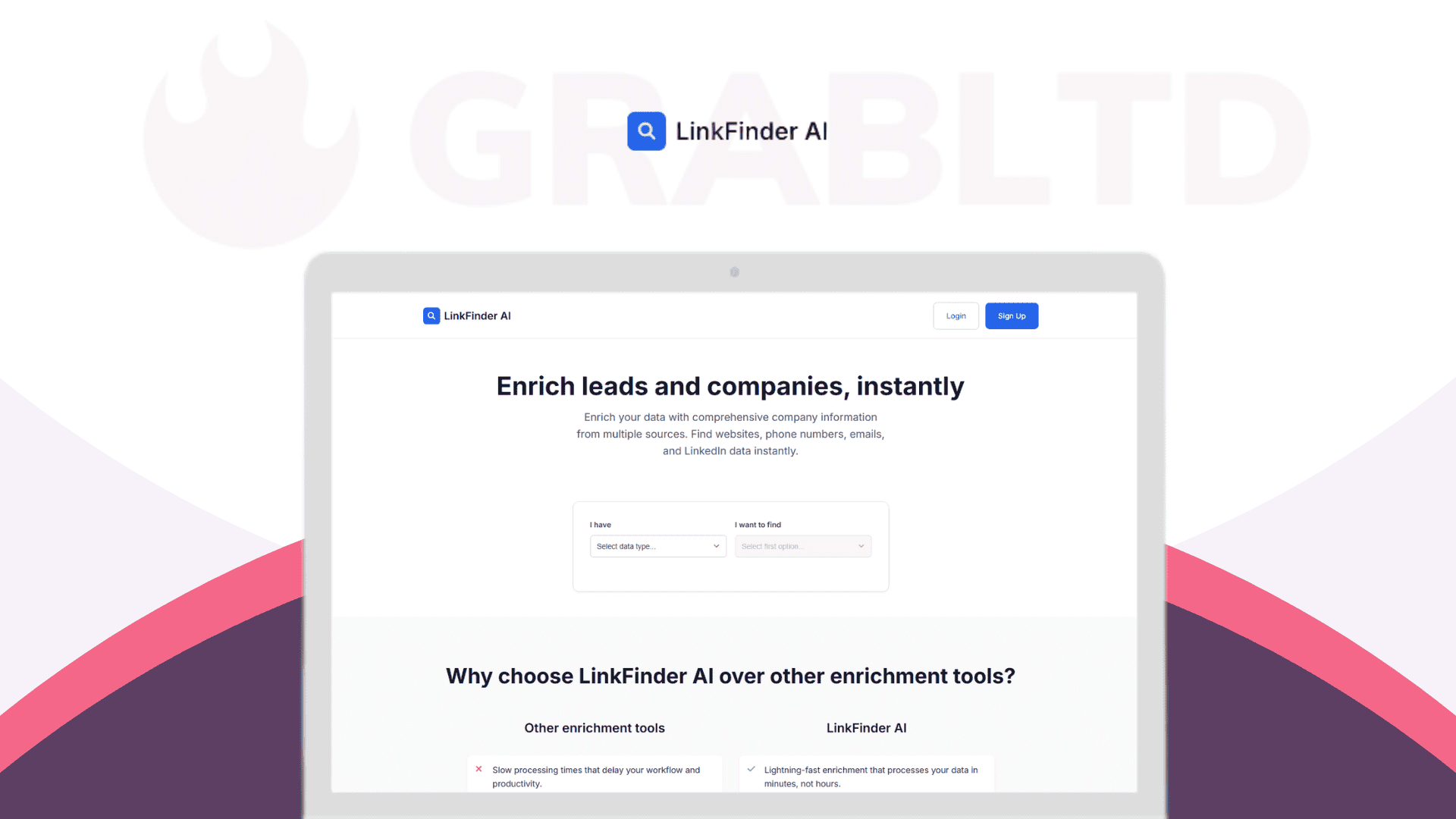 Enrich leads and companies instantly with LinkFinder AI for effective link analysis and SEO growth.