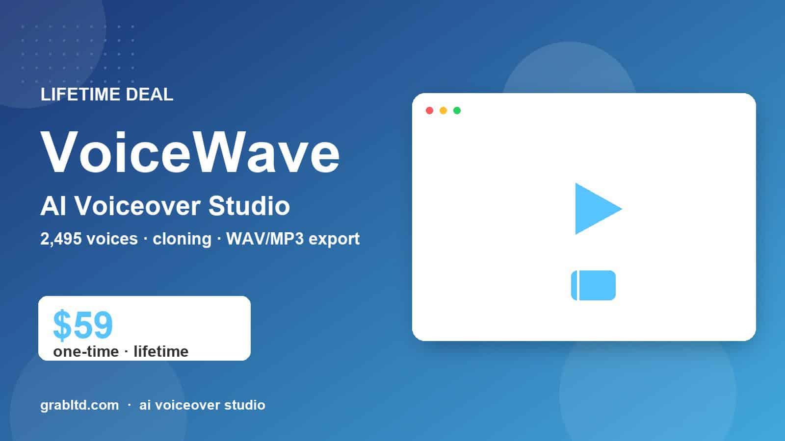 VoiceWave lifetime deal cover image on GrabLTD