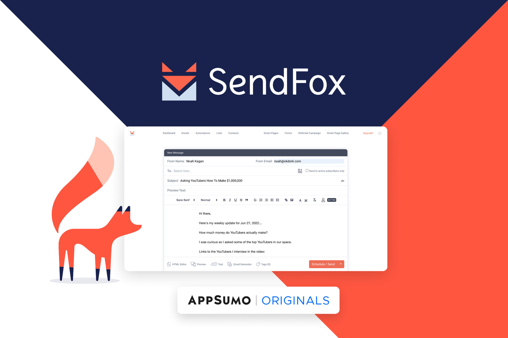 SendFox — AppSumo lifetime deal
