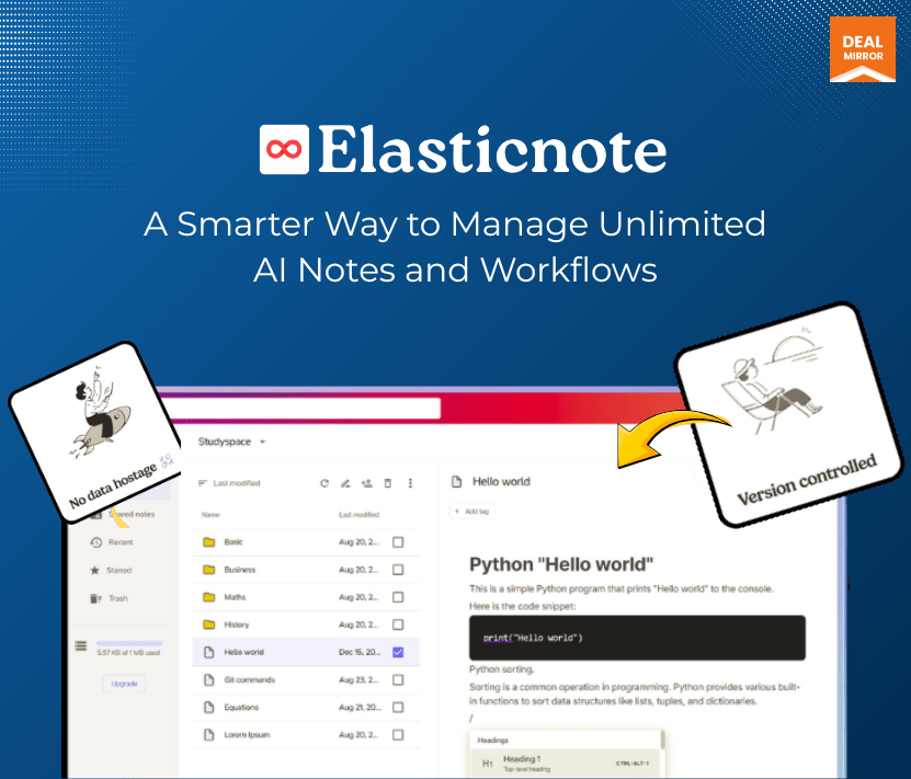 Elasticnote — DealMirror lifetime deal